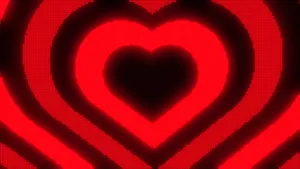 Y2k Heart Black And Red Pixels Wallpaper