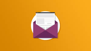 Yahoo Mail Orange Background Wallpaper