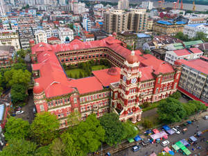 Yangon High Court - An Architectural Marvel In Myanmar Wallpaper