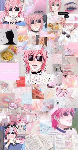 Yarichin Bitch Club Yuri Collage Art Wallpaper