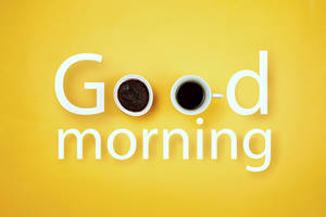 Yellow Aesthetic Laptop Good Morning Wallpaper