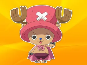 Yellow Background One Piece Chopper Wallpaper