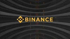 Yellow Binance Curves Wallpaper
