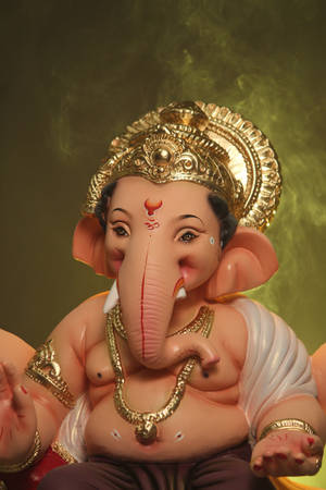 Yellow Ganesh Mobile Wallpaper