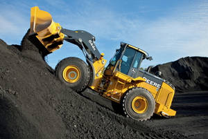 Yellow John Deere Wheel Loader Wallpaper