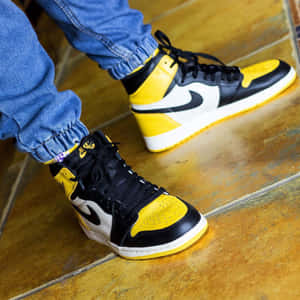 Yellow Jordan Denim Pants Wallpaper