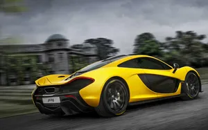Yellow Mclaren P1 Live Car Wallpaper
