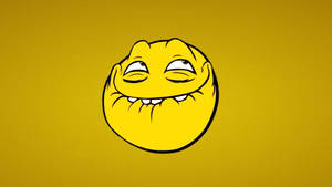 Yellow Meme Face Smile Wallpaper