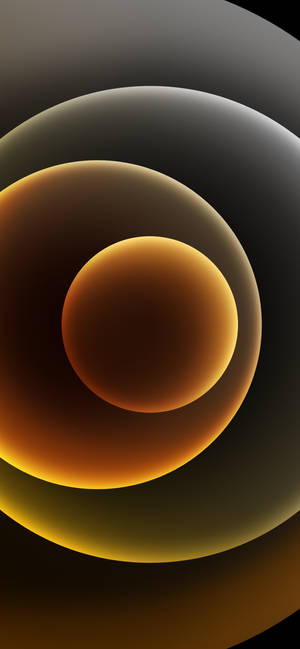 Yellow Orbs Iphone 12 Wallpaper