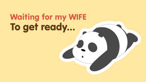 Yellow Panda Wife We Bare Bears Wallpaper