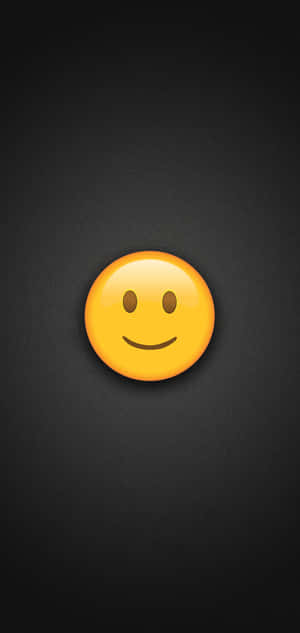 Yellow Smile Emoji Classic Black Wallpaper