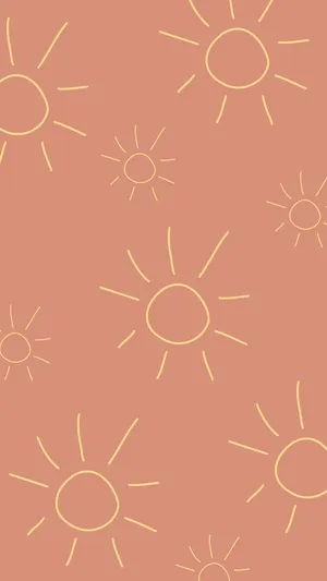 Yellow Sun Patterns Boho Iphone Wallpaper
