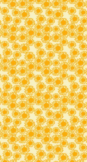 Yellow Sunflower Pattern Iphone Wallpaper