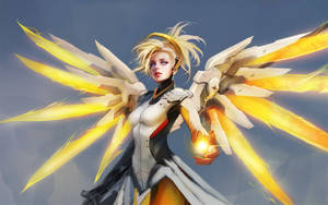 Yellow Wings Of Mercy Bring Healing. Wallpaper