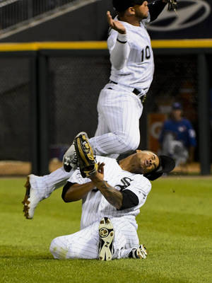 Yoan Moncada Hitting Teammate Wallpaper