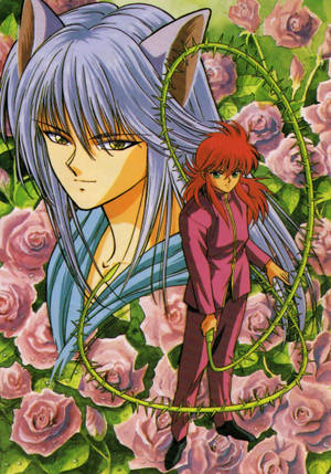 Yoko Kurama Forms With Roses Wallpaper