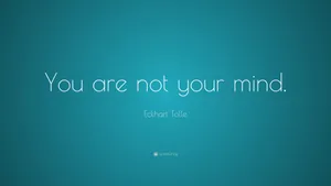 You Are Not Your Mind Text Wallpaper