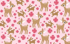 Young Deer Art Cute Laptop Wallpaper
