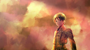 Young Eren Jaeger Unleashes His Mighty Attack On Titan Wallpaper