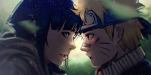 Young Hinata And Naruto Fanart Wallpaper