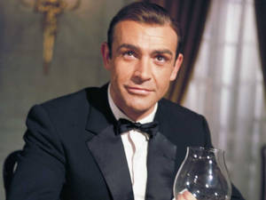 Young Sean Connery As James Bond Wallpaper