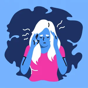 Young Woman Overcome With Anxiety Wallpaper