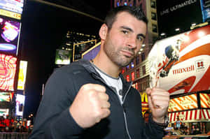 Younger Joe Calzaghe In Nyc Square Wallpaper