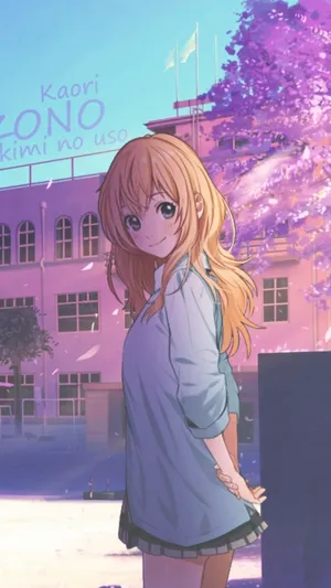 Your Lie In April Iphone Kaori Miyazono Cute Pictures Wallpaper
