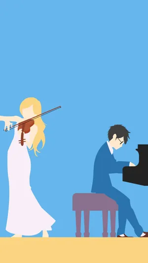 Your Lie In April Iphone Kōsei Kaori Instruments Pictures Wallpaper