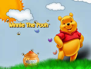 Your Little One Will Love Working On Their School Projects While Snuggled Up With Winnie The Pooh. Wallpaper