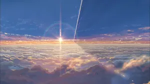 Your Name Anime Cloud Sunset Wallpaper