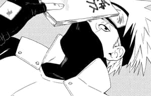 Youthful Strength And Wisdom Radiate From Naruto In This White Rendition Wallpaper