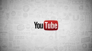 Youtube Logo On Cute White Doodles Wallpaper