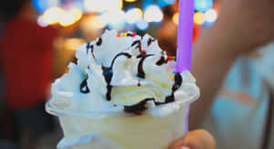 Yummy Vanilla Milkshake Wallpaper