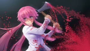 Yuno Gasai Axe Wallpaper