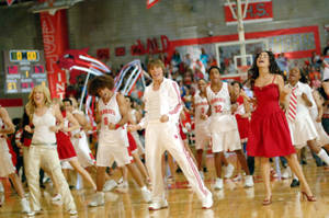 Zac Efron On The Set Of High School Musical Wallpaper