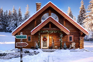 Zillow House Covered In Snow Wallpaper