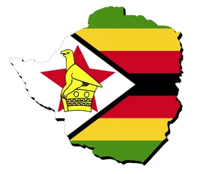 Zimbabwe's Map Flag Wallpaper