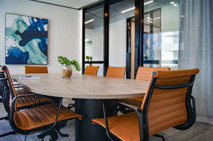 Zoom Background Office With Boardroom Wallpaper