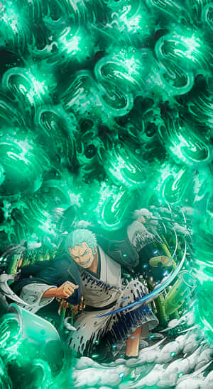 Zoro Wano Illuminated Wallpaper
