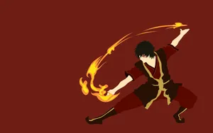 Zuko Fire Dancing In Red Wallpaper