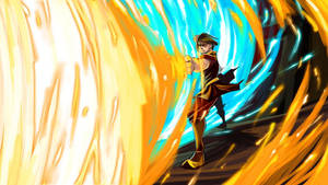 Zuko With Orange Blue Flames Wallpaper